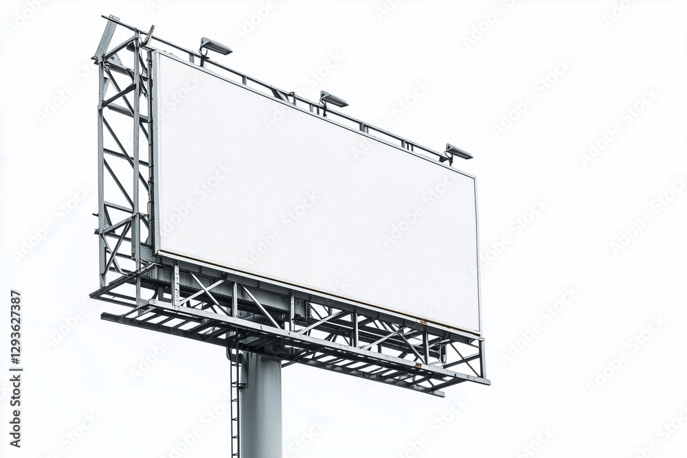 Selective focus white screen for advertisement on big billboard structure, Commercial billboard with blank space. Selective focus white screen for advertisement on big billboard structure, Commercial billboard with blank space.