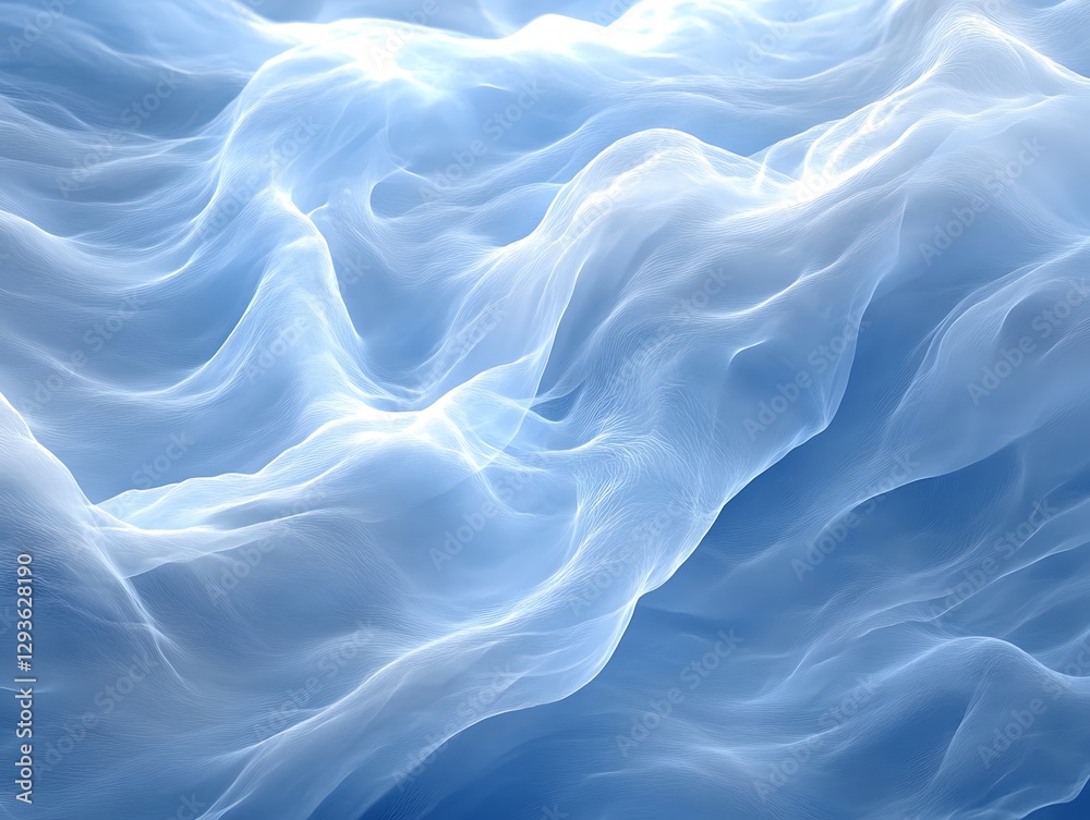 Obraz premium Abstract Flowing Blue Fabric Texture