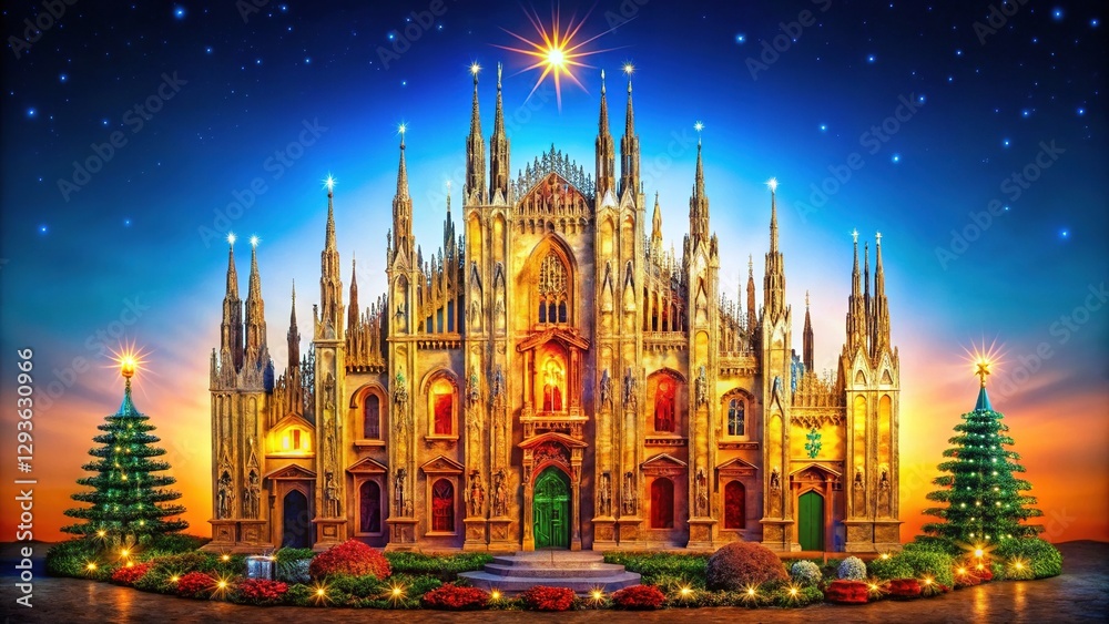 Fototapeta premium Presepe Duomo di Milano n.4