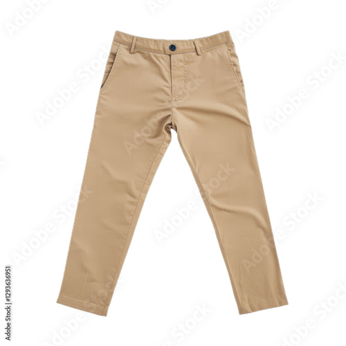 General Fashion , Remove Background ,Beige Casual Trousers in Stylish Design