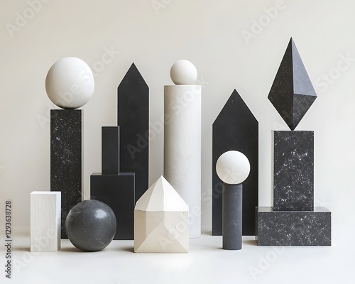 Abstract geometric shapes still life photo
