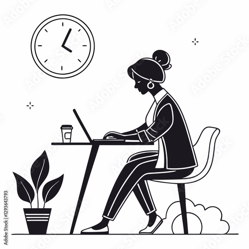 Set Of Business People Silhouettes In Action Vector Illustration Isolated On A White Background .business character
employee management
business leader
corporate illustration
management
