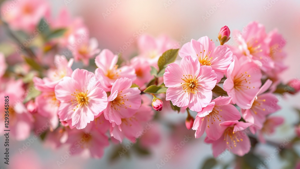 Spring Puzzle, Delicate pink cherry blossoms gracefully blossoming on slender branches Spring Puzzle, Delicate pink cherry blossoms gracefully blossoming on slender branches