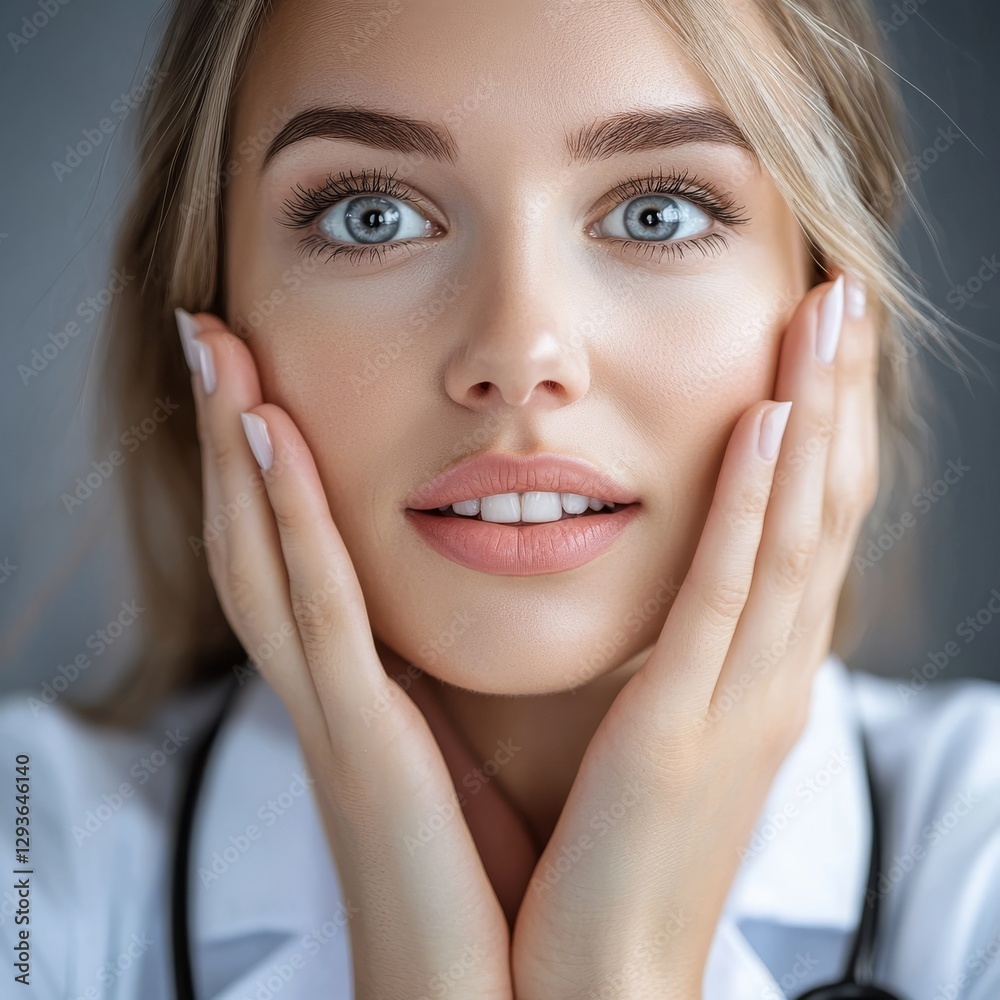 Attractive female doctor smiling