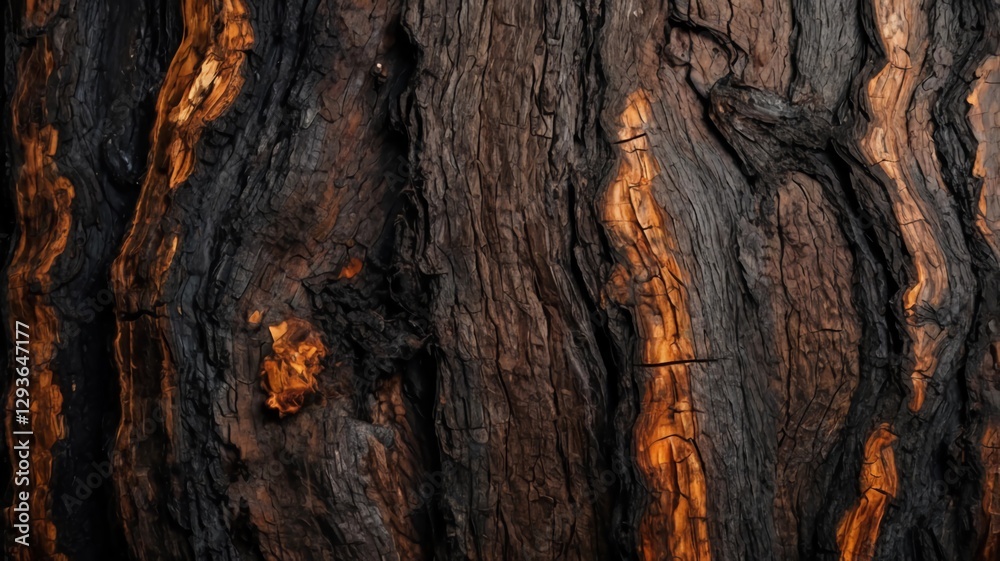 old black tree bark surface texture. Background for banner, backdrop or texture