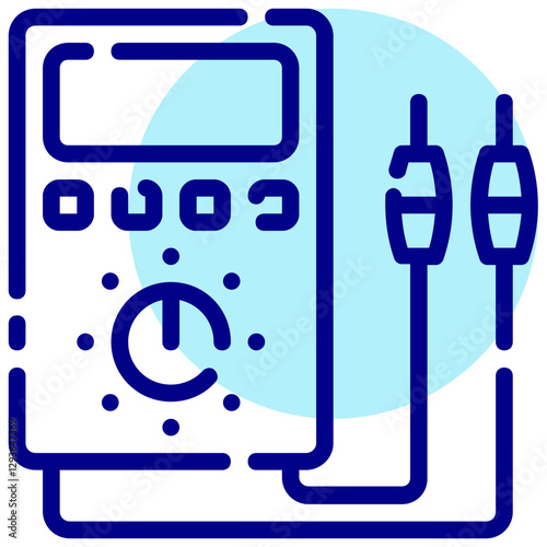 multimeter vector mixed outline icon