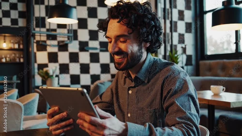The Man with Tablet Joy. The Man with Tablet Joy.