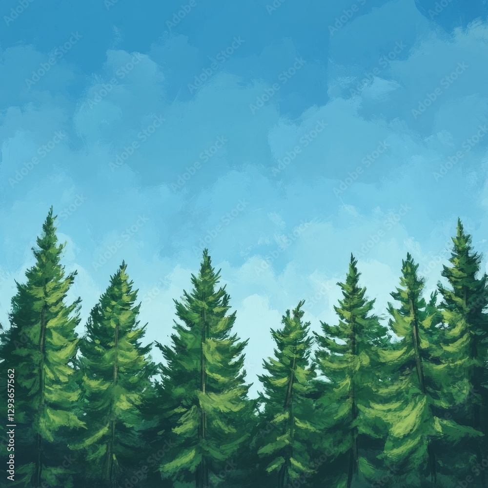 Pines in the background Pines in the background