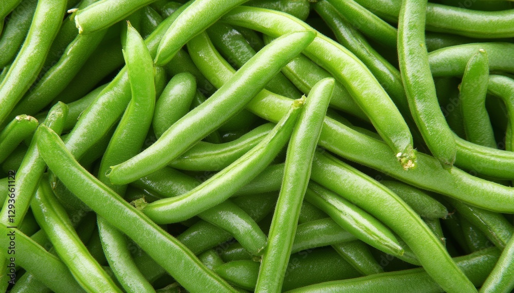 Freshly Picked Green Beans Vibrant and Healthy Food Background, Perfect for Vegetarian Recipes Freshly Picked Green Beans Vibrant and Healthy Food Background, Perfect for Vegetarian Recipes