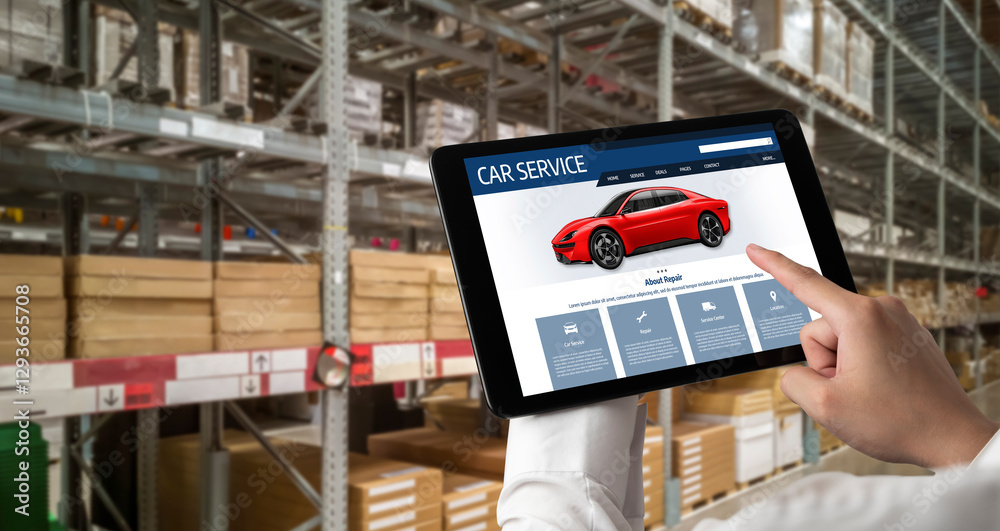 Car service website for online booking repair automobile garage technology snugly