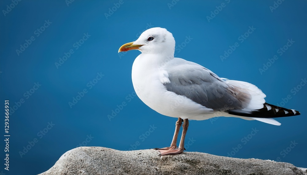 Solitary Seagull Against a Minimalistic Backdrop Majestic Avian Embracing the Serene Solitude, Showcasing Feathery Grace and Power. Solitary Seagull Against a Minimalistic Backdrop Majestic Avian Embracing the Serene Solitude, Showcasing Feathery Grace and Power.