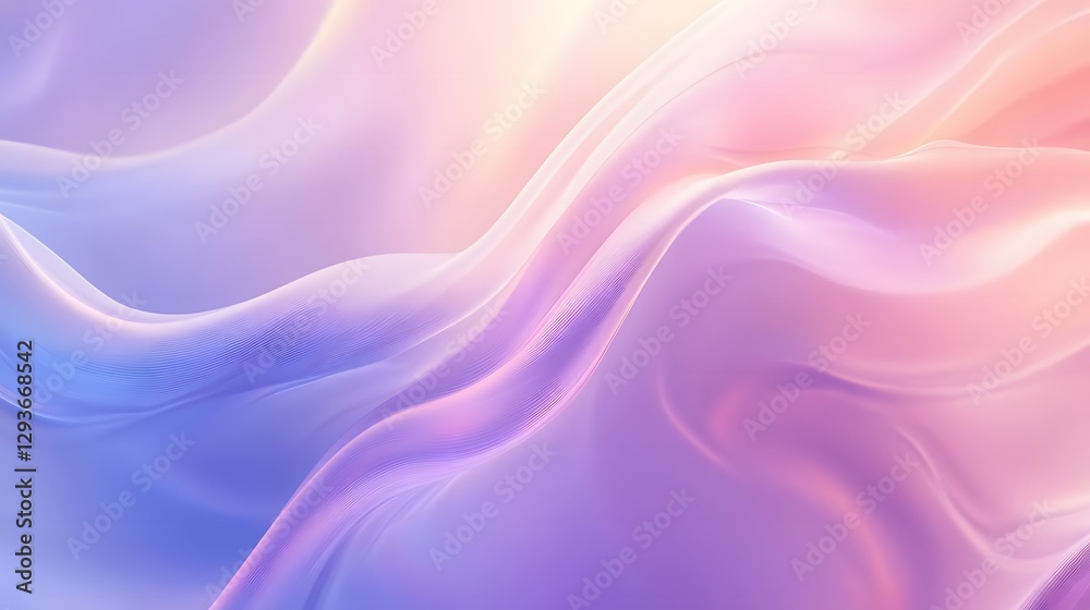 Obraz premium Soft Flowing Pastel Fabric Waves Captured in Gentle Light