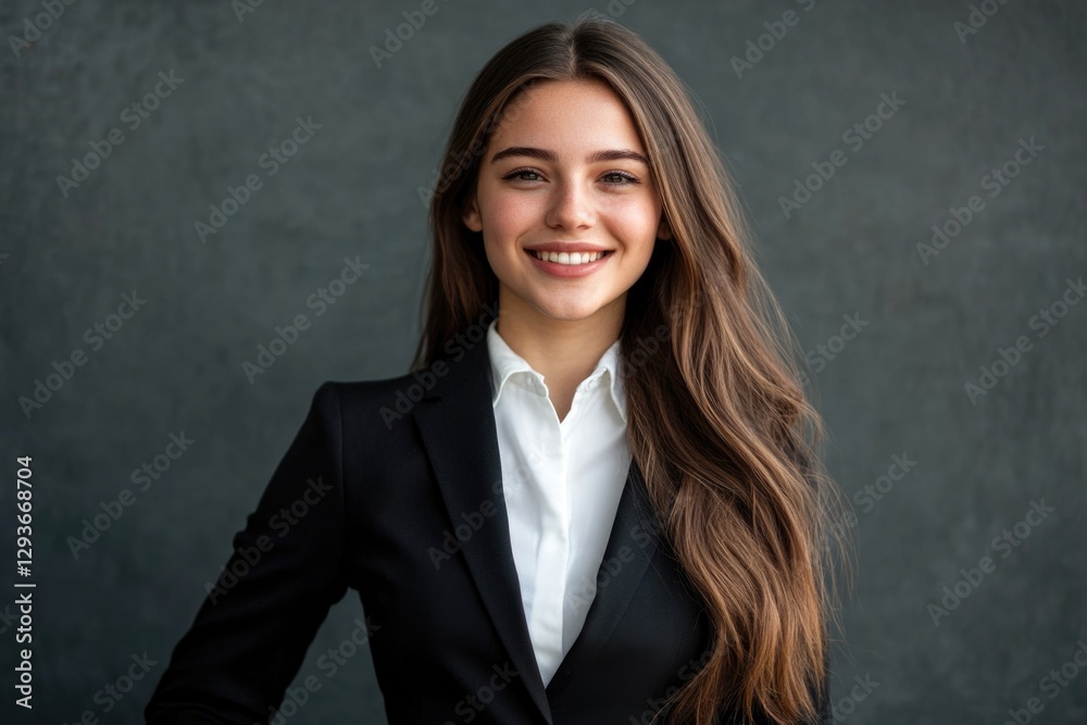 Professional woman dressed in formal attire for business meeting or conference Professional woman dressed in formal attire for business meeting or conference