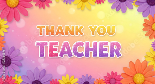 A joyful appreciation graphic with a colorful splash effect, celebrating teachers in a lively and creative way.

