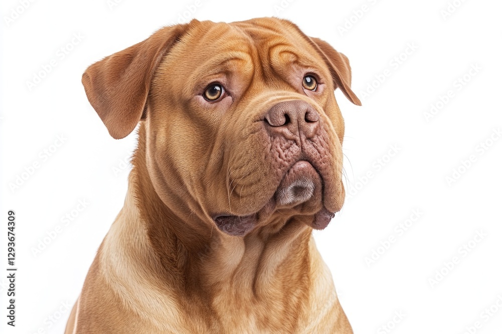A close-up shot of a dog gazing directly into the lens A close-up shot of a dog gazing directly into the lens