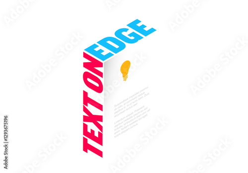 Editable Light Creative Typography Text Effect with Perspective Text on the Edge