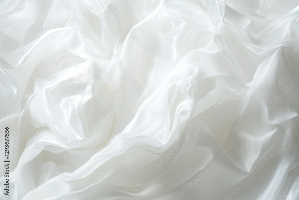 Close-up view of white fabric texture Close-up view of white fabric texture
