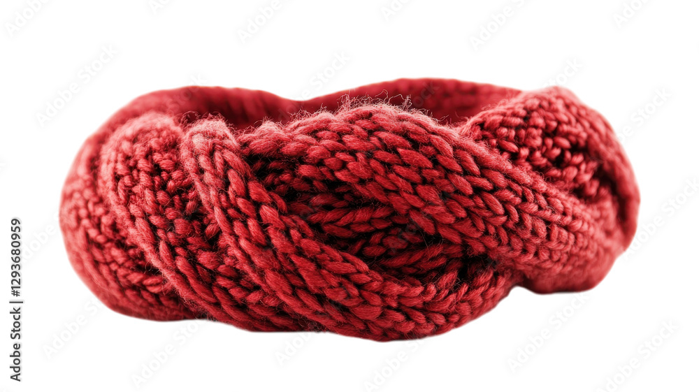 Red knitted headband designed for outdoor activities and winter fashion accessories Red knitted headband designed for outdoor activities and winter fashion accessories