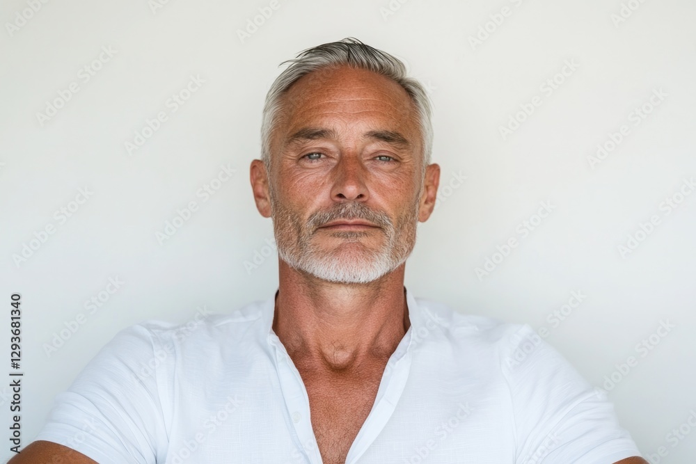Calm and confident man exuding wisdom and experience, subtle exp Calm and confident man exuding wisdom and experience, subtle exp