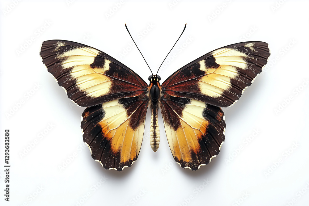 Flock of Butterflies varies color isolated on white background, Selective focus moth at night on white background. Flock of Butterflies varies color isolated on white background, Selective focus moth at night on white background.