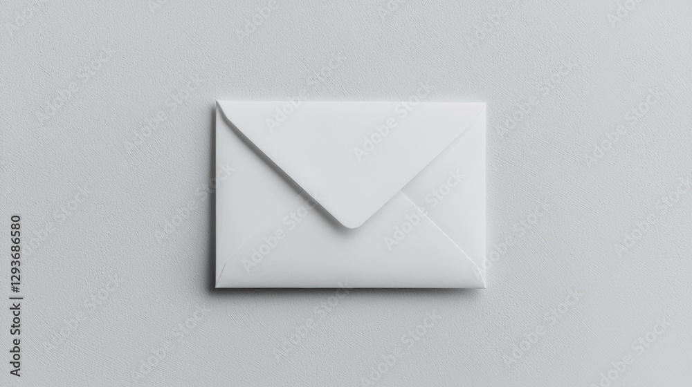 A simple white envelope rests on a light gray background, symbolizing communication and correspondence. A simple white envelope rests on a light gray background, symbolizing communication and correspondence.
