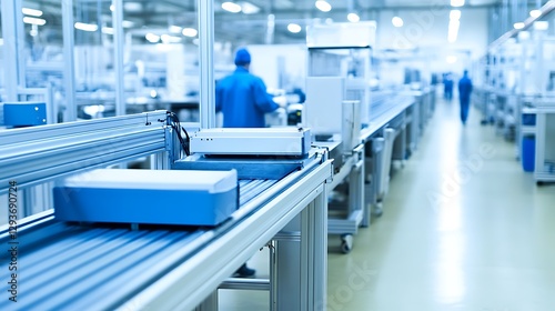 Factory Conveyor Belt Assembly Line Production