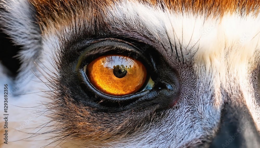 CloseUp of a Lemurs Eye with Golden Iris The Fascinating Introspection of Madagascars Enigmatic Creature in Wildlife Portrait Photography, Showcasing Rich Detail and Exotic Allure CloseUp of a Lemurs Eye with Golden Iris The Fascinating Introspection of Madagascars Enigmatic Creature in Wildlife Portrait Photography, Showcasing Rich Detail and Exotic Allure