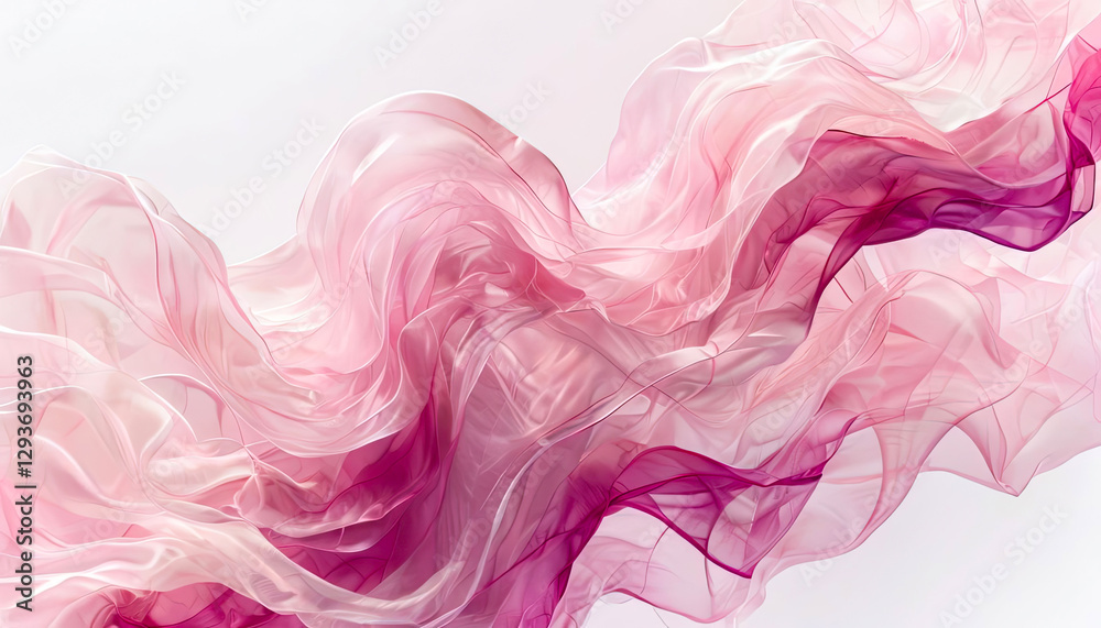 Bright Abstract background, Swirls of Ethereal Translucent Fabrics Bright Abstract background, Swirls of Ethereal Translucent Fabrics