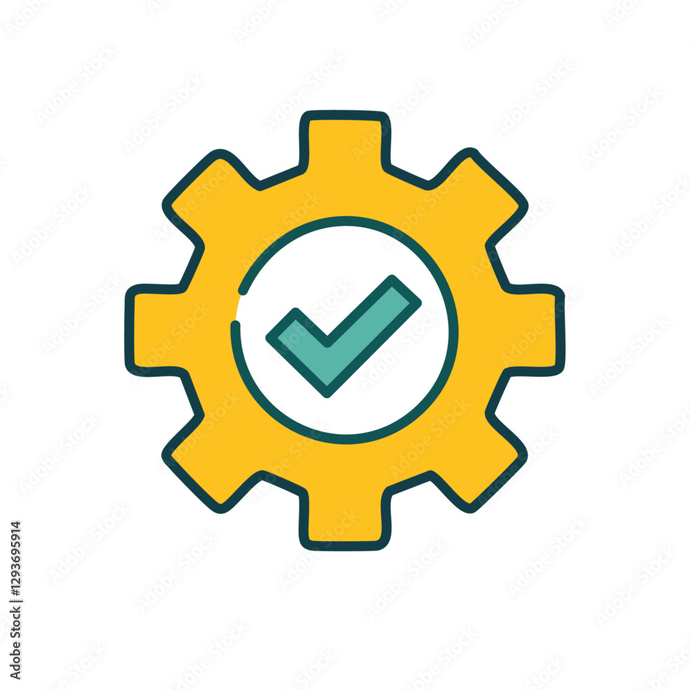 download vector icon on round internet button gear with green checkmarks download vector icon on round internet button gear with green checkmarks