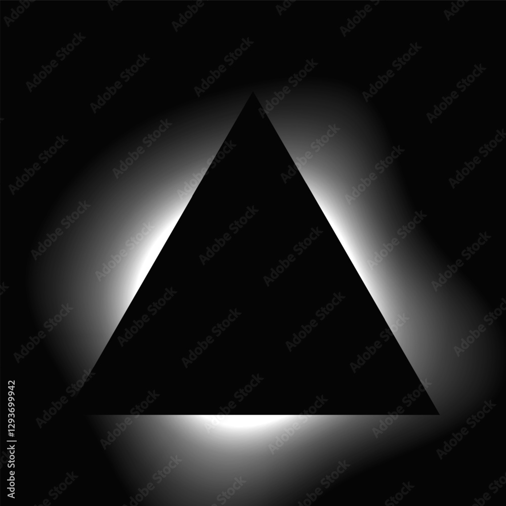Fototapeta premium Triangle illuminate light frame