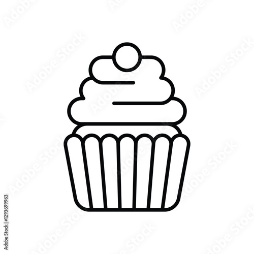 Cupcake  Vector icon