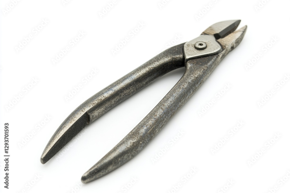 Close-up shot of a pair of pliers on a clean white background, ideal for DIY tutorials and product photography Close-up shot of a pair of pliers on a clean white background, ideal for DIY tutorials and product photography