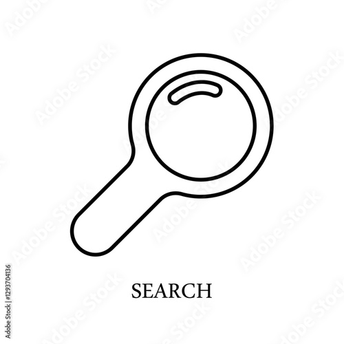 Icon a search, isolated against a clean background.