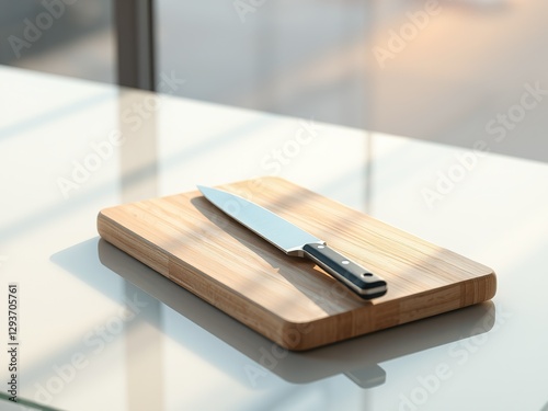 Sunlit Cutting Board - Minimalist Glass Surface