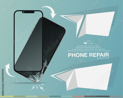 broken display in mobile phone, repair service