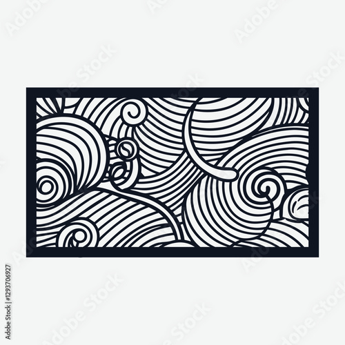 Mandala Wall Panel Laser Cut Design Wall art Wall Decoration Vector