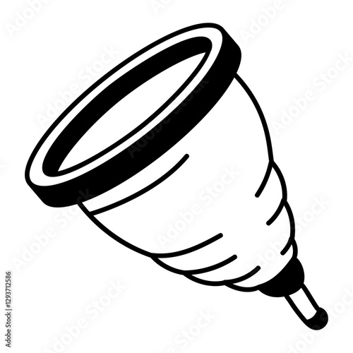 Menstrual cup icon in hand drawn style 
