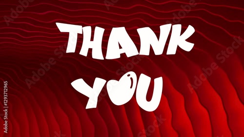Animated single wave drawn phrase Thank You