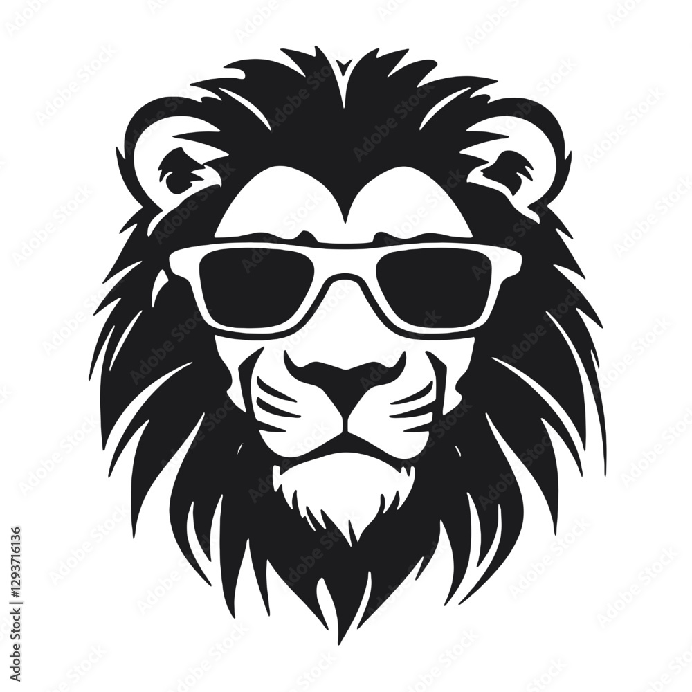 Obraz premium lion head vector