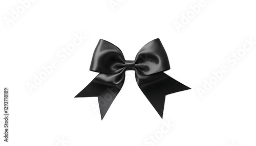 black bow isolated on white background