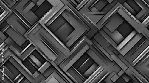 Seamless Dark Futuristic Alloy Metal with High-Contrast Silver Accents.