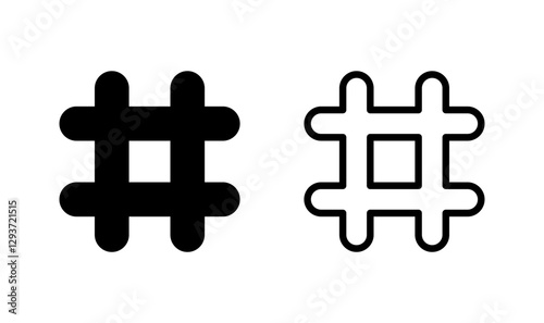 Hashtag icon logo design. hashtag sign and symbol