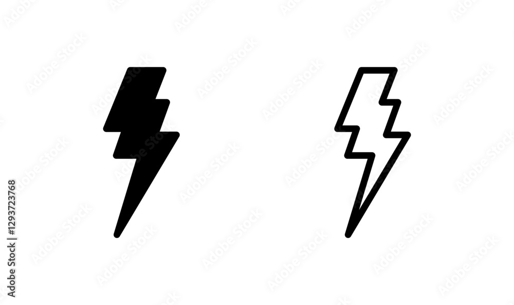 Lightning icon logo design. electric sign and symbol. power icon. energy sign Lightning icon logo design. electric sign and symbol. power icon. energy sign