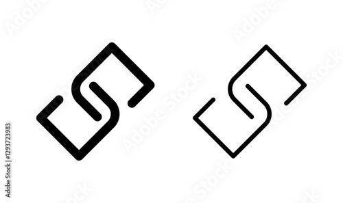 Link icon logo design. Hyperlink chain sign and symbol