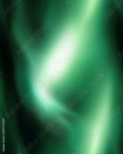 Seamless Emerald Satin Metallic Texture with Smooth Gradient Reflections.