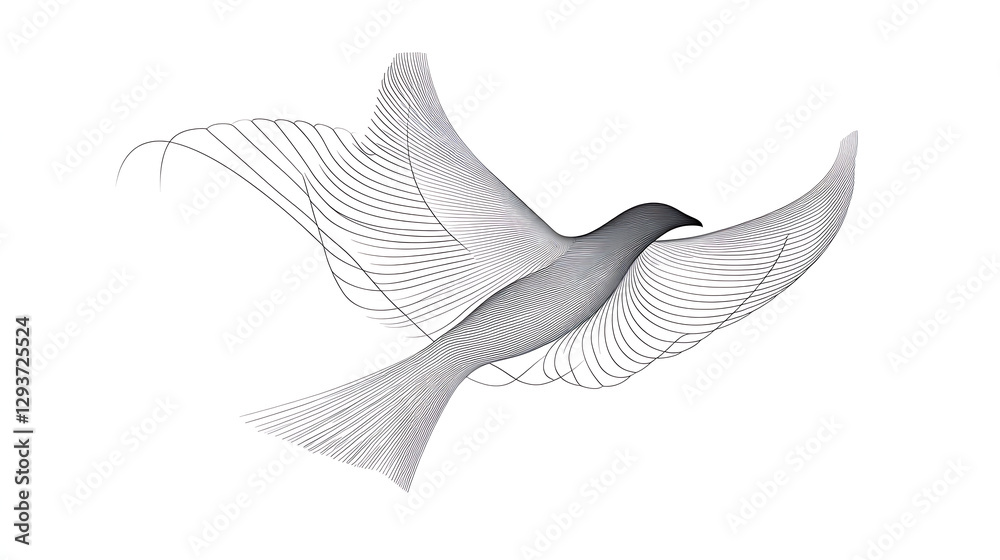 Obraz premium A bird is flying in the air with its wings spread wide