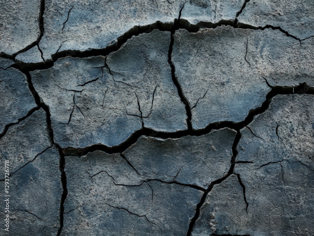 Obraz premium Cracked Dry Lakebed with Drought-Resistant Synthetic Rubber, Environmental Impact