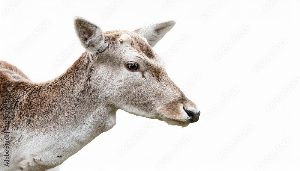 Majestic European Fallow Deer Against a Pure White Backdrop, Striking Grace and Power in the Wild Majestic European Fallow Deer Against a Pure White Backdrop, Striking Grace and Power in the Wild