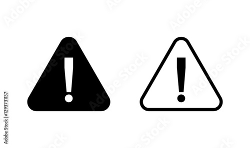 Exclamation danger icon logo design. attention sign and symbol. attention sign