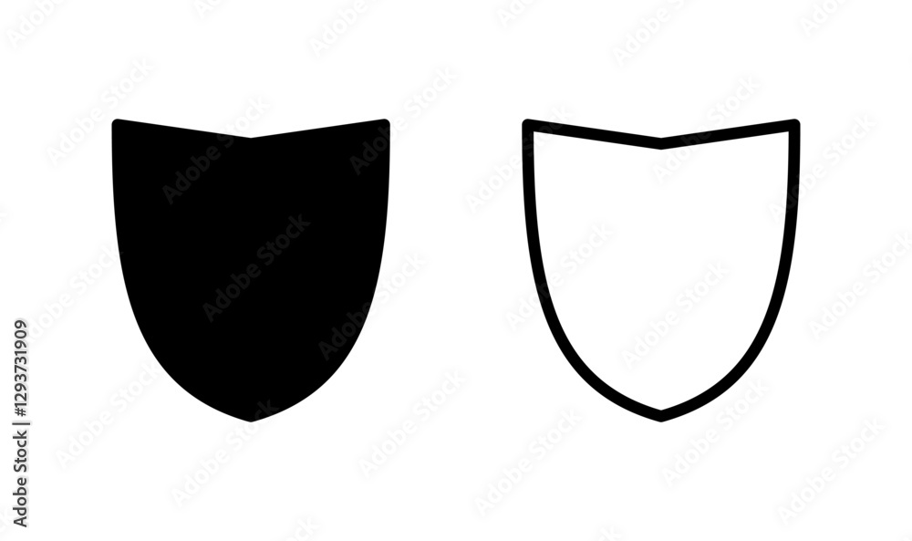 Shield icon logo design. Protection icon. Security sign and symbol Shield icon logo design. Protection icon. Security sign and symbol